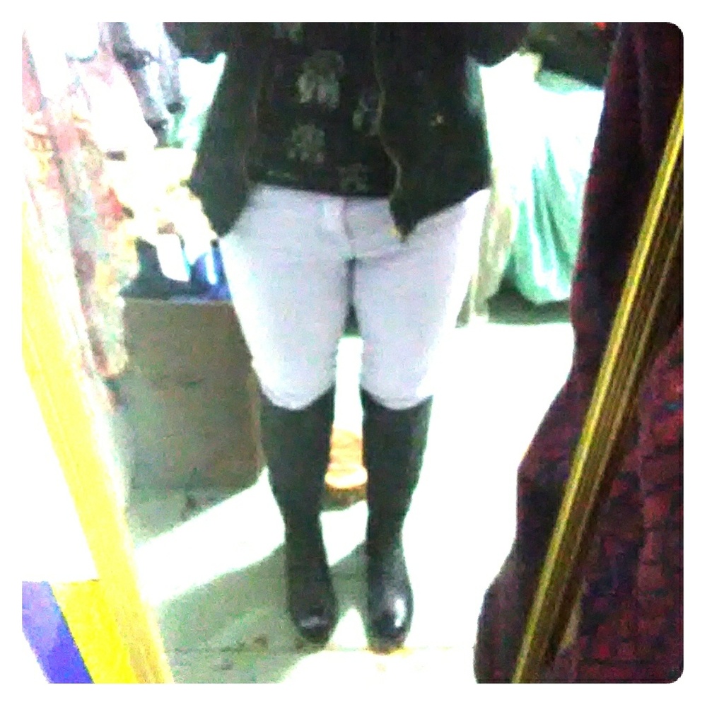 Over the knee black boots